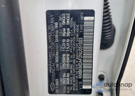 2022 Hyundai Ioniq 5 Se из США, поврежденный, VIN KM8KMDAF2NU051003